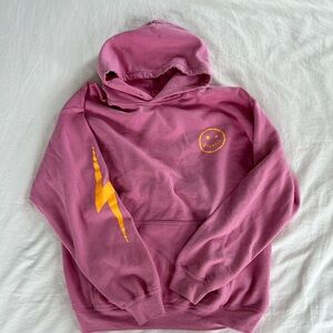 Starfit lighting bolt pink hoodie